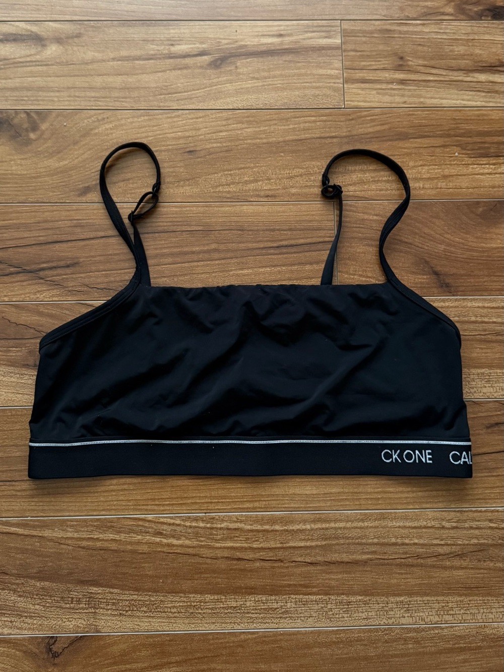 Calvin Klein CK One Black Logo Bralette / Size Large